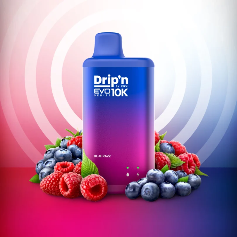 Dripn evo 10k puffs  blue razz vape product image