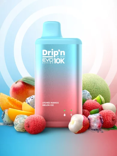 dripn evo lychee mango melon ice vape scaled