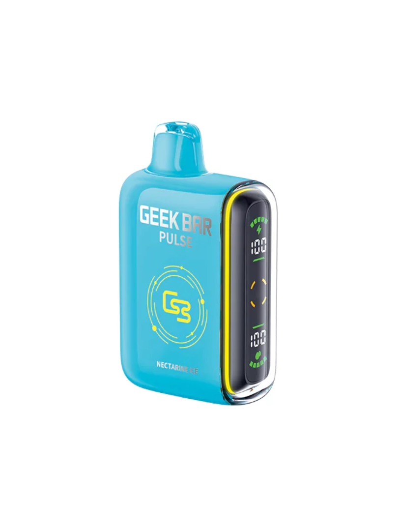 Geek bar pulse  nectarine ice vape product packaging