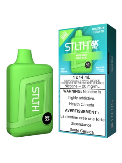 stlth 8k pro vape white grape