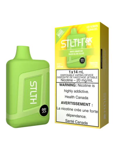 stlth 8k pro vape white grape ice
