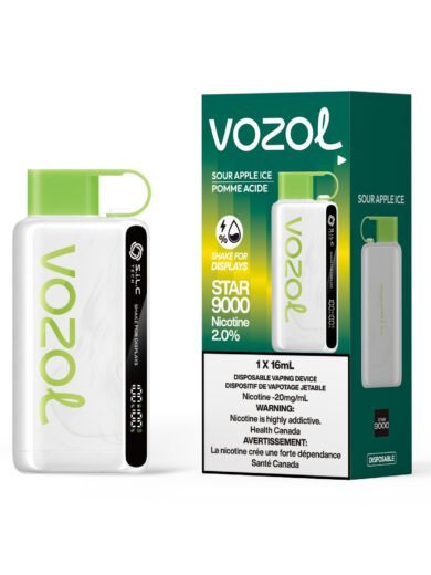 vozol 9000 vape sour apple ice