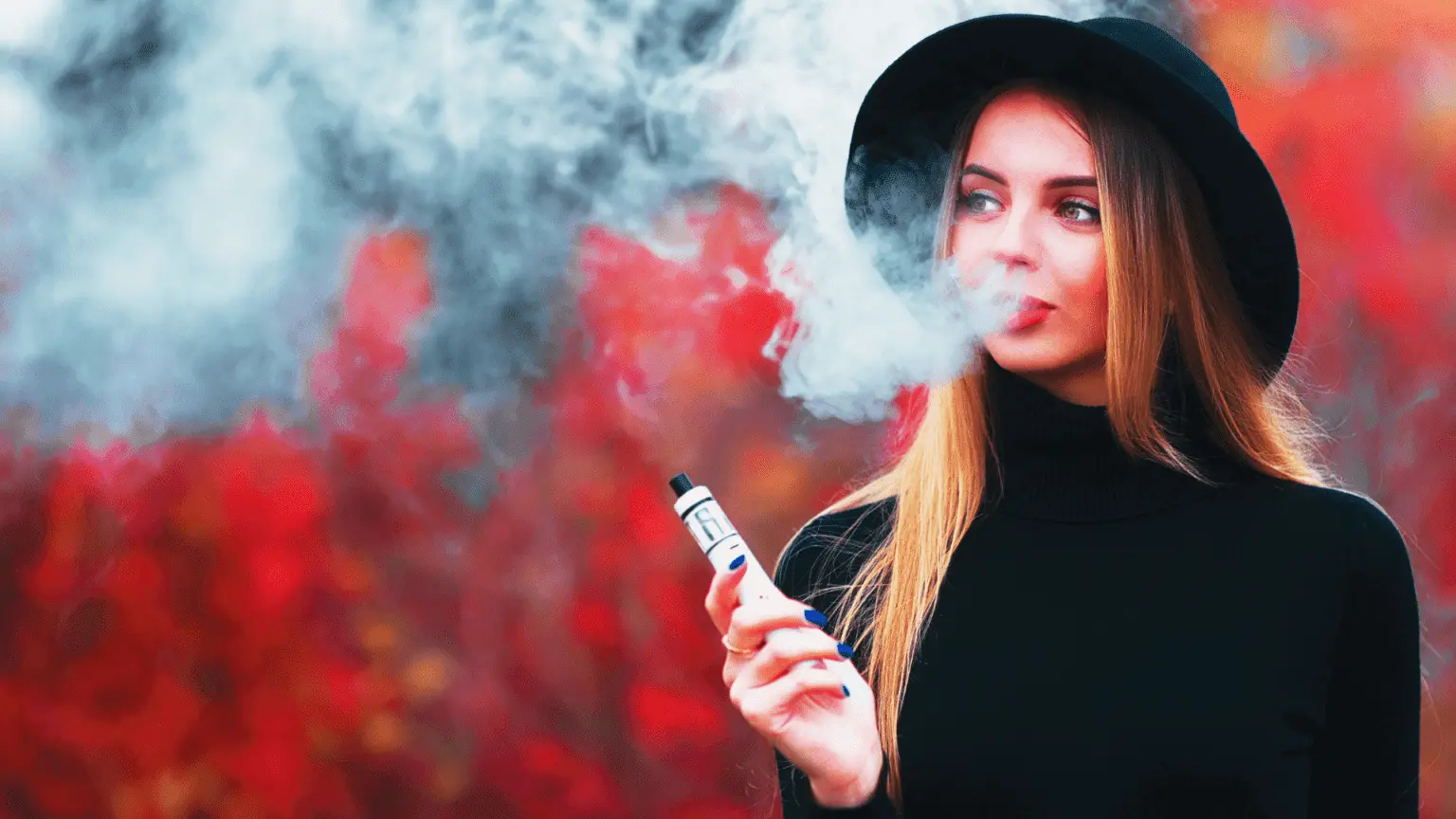 girl smoking vape