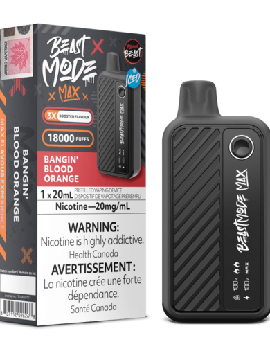 flavour beast mode max bangin blood orange iced by Flavour Beast distributor in canada