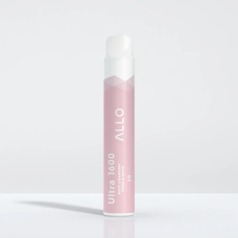 Product image of allo ultra 1600 vape in white strawberry flavor