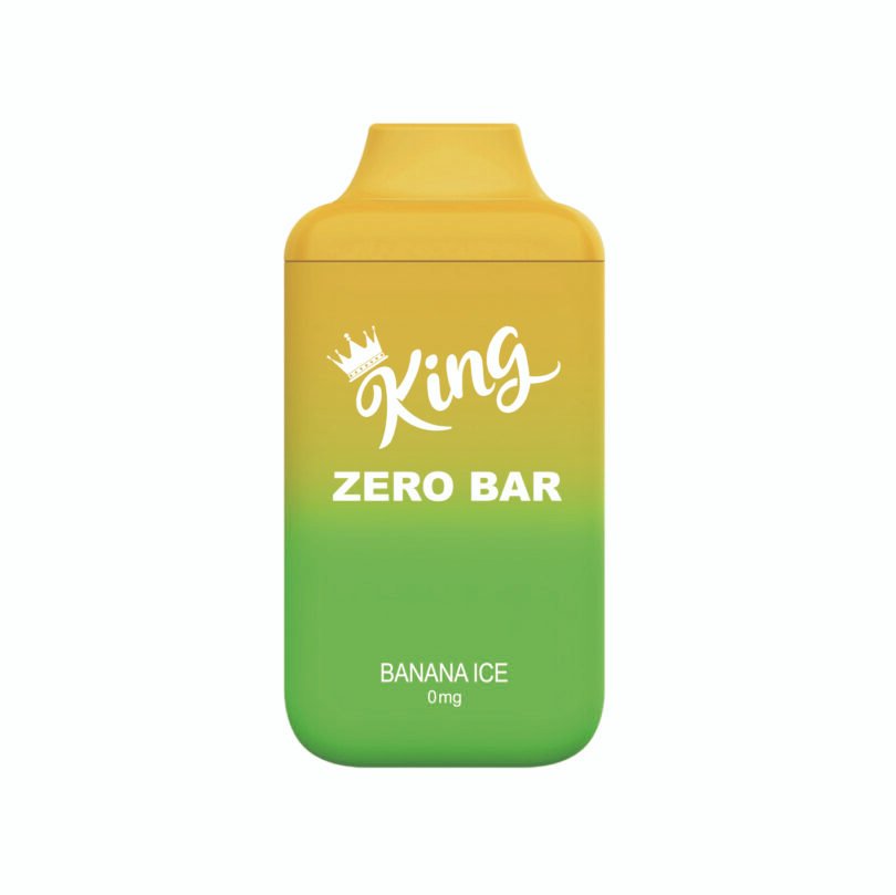 Product image of king zero bar vape in banana ice flavor in vape daddy distributor