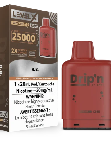 product image of Level X Drip'n Boost G2 Pods in r.b flavor