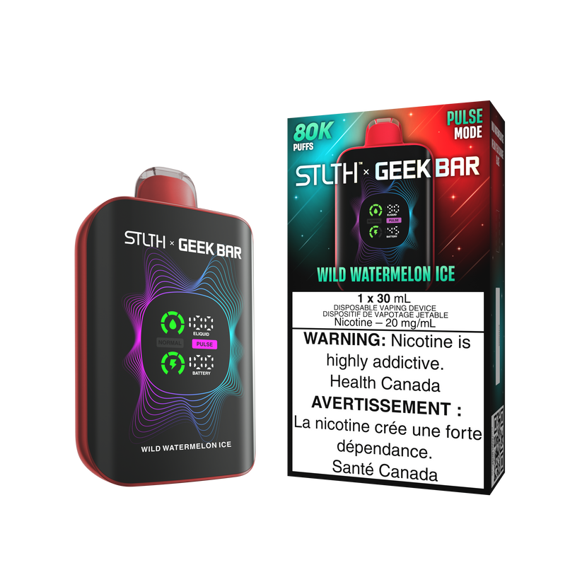 Stlthxgeekbar 80k in wild watermelon ice flavor Product image of stlth x geek bar 80k in wild watermelon ice flavor