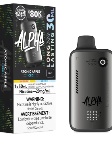 Flavour Beast Alpha disposable vape in Atomic Apple flavour — buy wholesale from a Canadian distributor