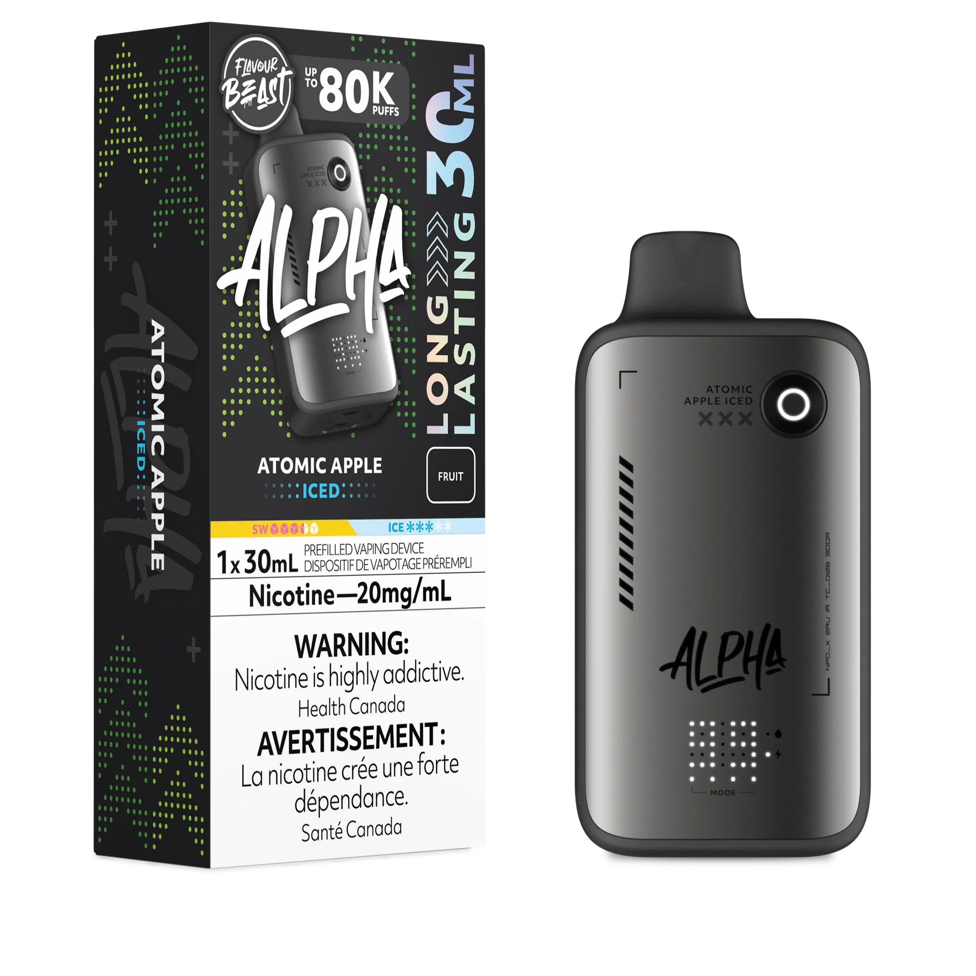 Flavour beast alpha in atomic apple flavour Flavour beast alpha disposable vape in atomic apple flavour — buy wholesale from a canadian distributor